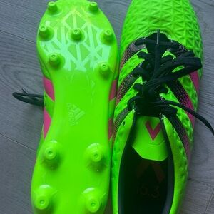 New! Adidas ACE 16.3 FG/AG Soccer Cleats Green/Pink/Black AF5145 men Sz 11.5